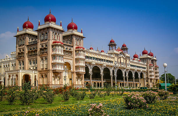 The beautiful Maharajahs Palace in Mysore, Karnataka, India